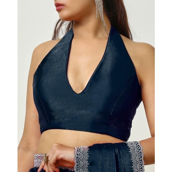 Women Embroidered Sheer-Through Saree